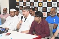 Andrey Chernyshov addressing the media on Tuesday. Image: Mohammedan Sporting Club